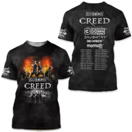 Hot New!!! Creed Band 3D Tshirt– Summer of ’99 2025 tour 3D Shirt for Fan Classic 3D T-shirt
